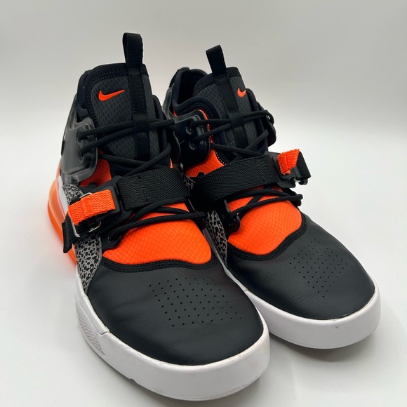 Nike Air Force 270 Safari BLACK/HYPER CRIMSON-WOLF GREY-WHITE Pre Owned Size 9.5 - Picture 3 of 7